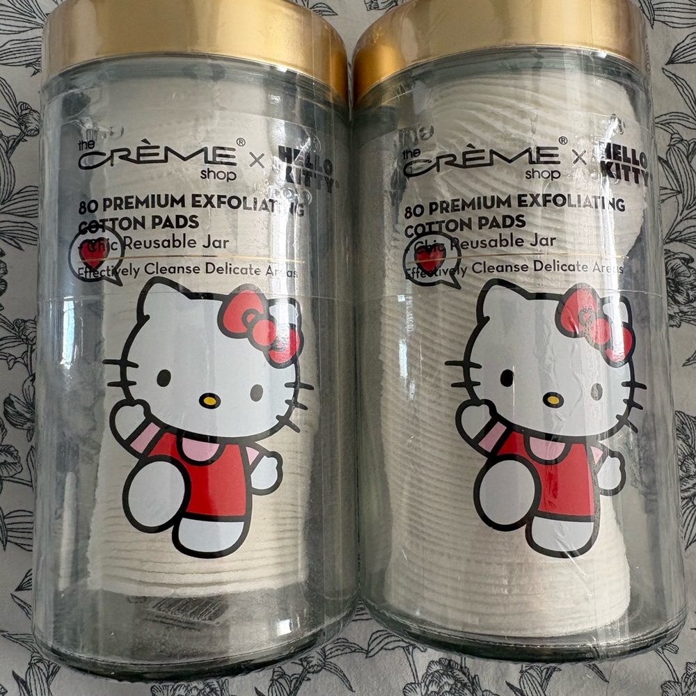 The Crème Shop x Hello Kitty Exfoliating Cotton Pads - 80 pads in each set of 2